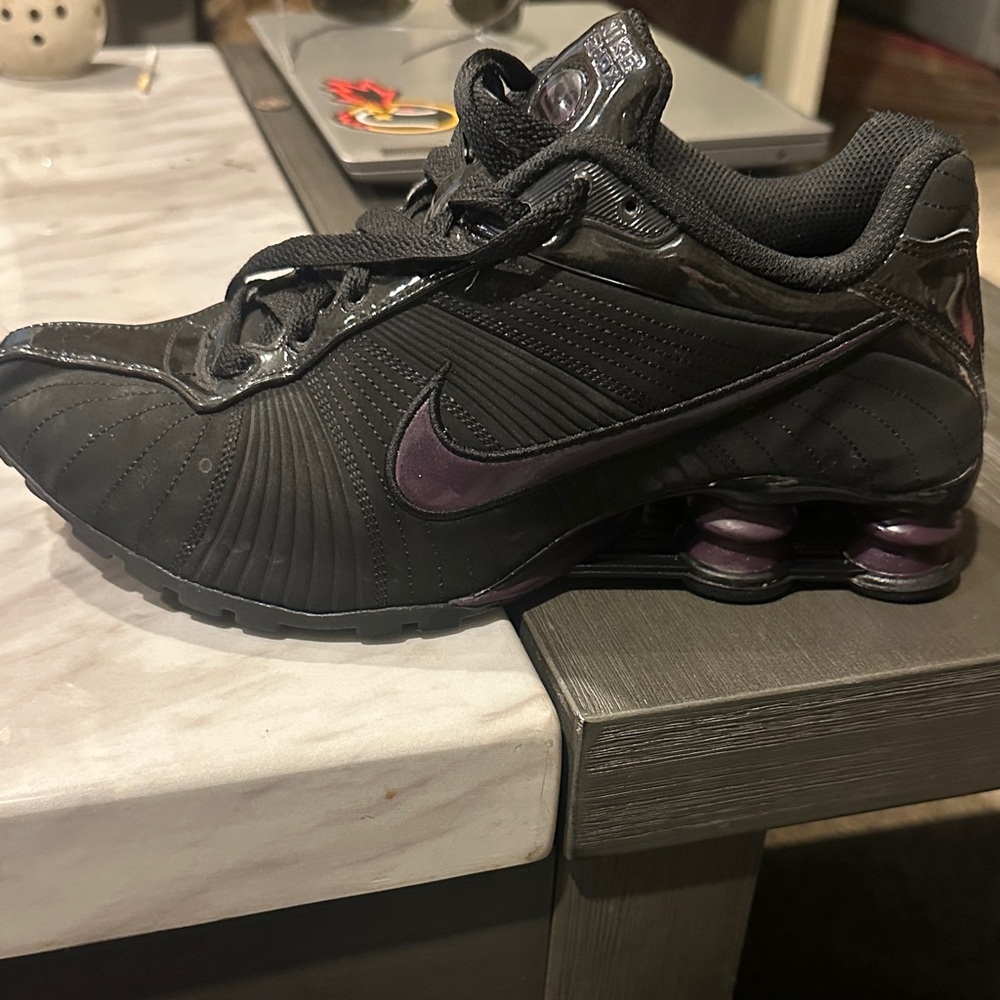 Nike Black and Purple Running Shoes